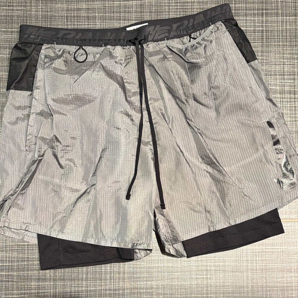 Nike Gray and Black Athletic Shorts